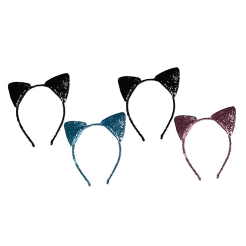 CALLARON 4 Stück Stirnband mit Katzenohren Haarzubehör für Mädchen Party Katzenohren-Haarband für Halloween haarschmuck Haarband ankleiden Pailletten-Kopfschmuck Stoff Zufällige Farbe CALLARON 4 Stück Stirnband mit Katzenohren Haarzubehör für Mädchen Party Katzenohren-Haarband für Halloween haarschmuck Haarband ankleiden Pailletten-Kopfschmuck Stoff Zufällige Farbe von CALLARON