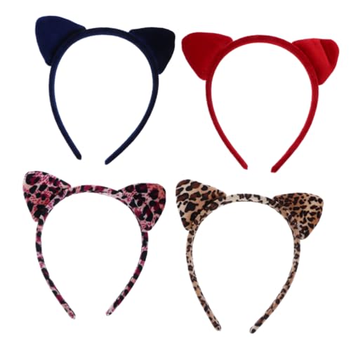 CALLARON 4 Stück Stirnband süße Sachen für Mädchen Mädchenkram Leopardenohren Bandana mit Leopardenmuster haarschmuck Ohr Haarreifen Leopardenhaar Party Haarband Urlaubshaar Plastik Schwarz CALLARON 4 Stück Stirnband süße Sachen für Mädchen Mädchenkram Leopardenohren Bandana mit Leopardenmuster haarschmuck Ohr Haarreifen Leopardenhaar Party Haarband Urlaubshaar Plastik Schwarz von CALLARON