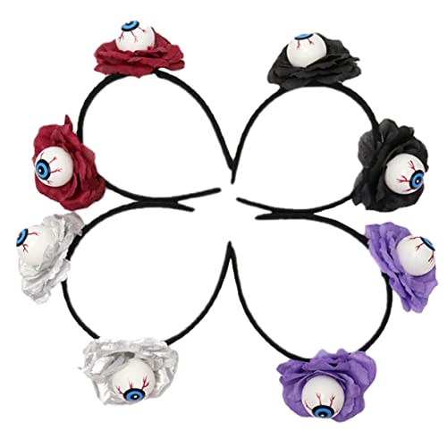 CALLARON 4 Stück Teiliges Halloween Stirnband Augenball für Kostüme Lustiges Haarband für Partys Versammlungen und Bühnenauftritte Bequem und Langlebig von CALLARON
