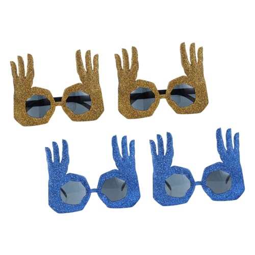 CALLARON 4 Stück Teiliges Handgesten Sonnenbrillen Spaßige Party-brille Einzigartige Kostüm-accessoires Für Männer und Frauen von CALLARON