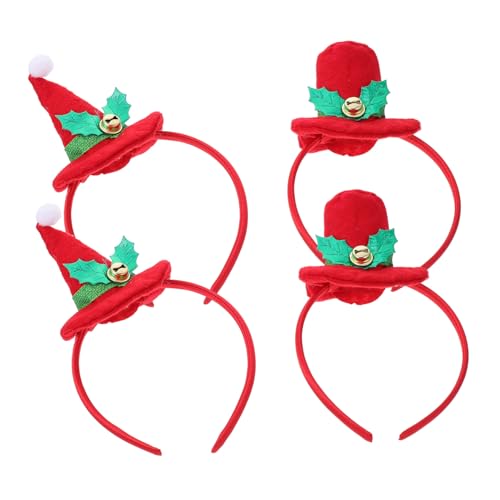 CALLARON 4 Stück Teiliges Weihnachts Haarband mit Mini Hut und Grünen Blättern Leicht und Komfortabel für Erwachsene Festliche Party und Karnevalsdekoration CALLARON 4 Stück Teiliges Weihnachts Haarband mit Mini Hut und Grünen Blättern Leicht und Komfortabel für Erwachsene Festliche Party und Karnevalsdekoration von CALLARON
