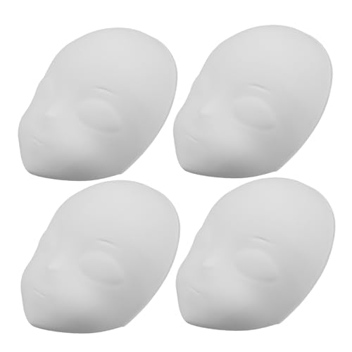 CALLARON 4 Stück Weiße Bemalbare Maskeraden-masken aus Leichtem Robustem Material Ergonomisch Geformt für Komfortables Tragen für DIY Halloween Karneval und Party-kostüme von CALLARON