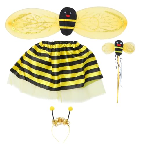 CALLARON 4Stücke Bienenkostüm Set Für Teiliges Set Mit Bienenflügeln Haarbügel Tutu Rock Feenstab Für Aufführungen Geburtstagsfeiern Rollenspiele Farben Zufällig CALLARON 4Stücke Bienenkostüm Set Für Teiliges Set Mit Bienenflügeln Haarbügel Tutu Rock Feenstab Für Aufführungen Geburtstagsfeiern Rollenspiele Farben Zufällig von CALLARON