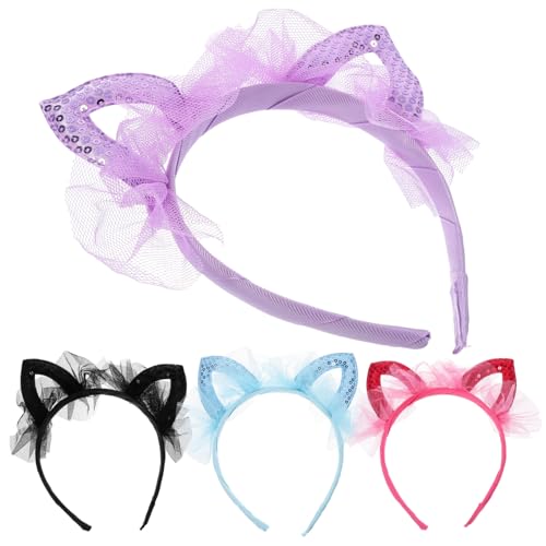 CALLARON 4stücke Katzenohren Haarreifen Mit Und Netz Für Accessoires Für Halloween Kostümpartys Und Cosplay CALLARON 4stücke Katzenohren Haarreifen Mit Und Netz Für Accessoires Für Halloween Kostümpartys Und Cosplay von CALLARON