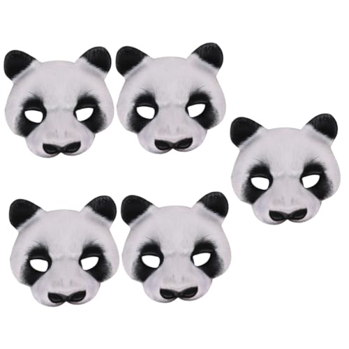 CALLARON 5 Stück Halloween Panda Maske Eva Tierkostüm Accessoire für Erwachsene Leicht Robust Vielseitig für Karneval Maskenball Halloween Party Festival Dekoration und CALLARON 5 Stück Halloween Panda Maske Eva Tierkostüm Accessoire für Erwachsene Leicht Robust Vielseitig für Karneval Maskenball Halloween Party Festival Dekoration und von CALLARON