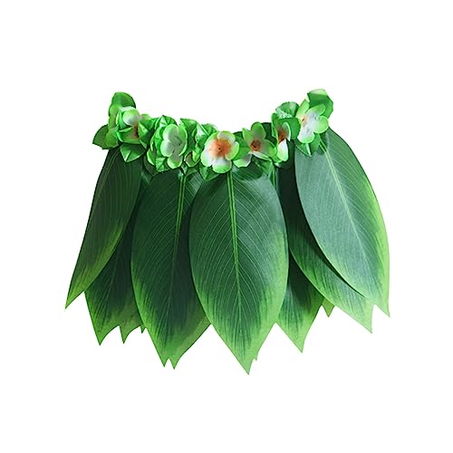 CALLARON 5 Stück Hawaiian Kostümset für Teiliges Set mit Grüner Rock Armbändern Halskette und Haarband für Luau Partys und Strandveranstaltungen von CALLARON