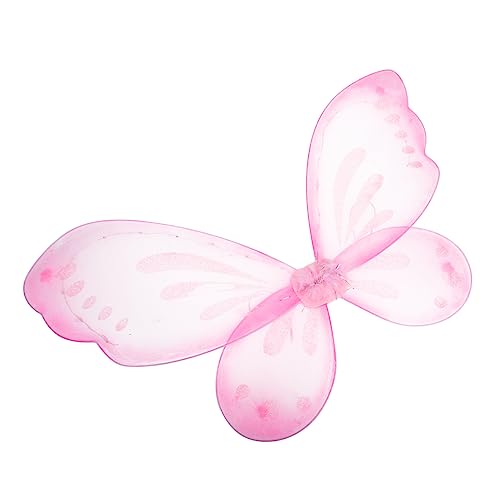 CALLARON 5 Stück Leuchtende Verschleißfeste Schmetterlingsflügel Kinderkostüm für Mädchen Halloween Karneval Bühnenauftritt Rosa von CALLARON