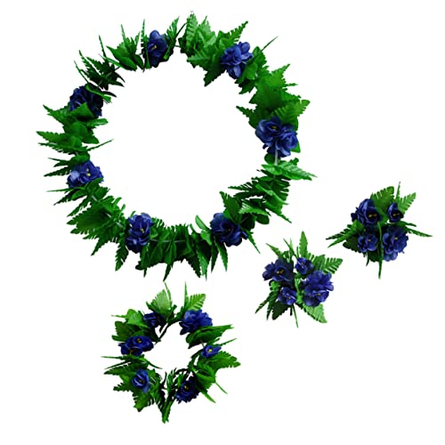 CALLARON 5Stücke Hawaii Kostümset Für Erwachsene Teiliges Mit Tropischem Rock Haarband Armband Blumenkranz Für Hula Tanz Themenpartys CALLARON 5Stücke Hawaii Kostümset Für Erwachsene Teiliges Mit Tropischem Rock Haarband Armband Blumenkranz Für Hula Tanz Themenpartys von CALLARON