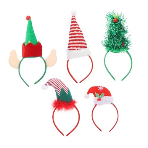 CALLARON 5Stücke Teiliges Weihnachts Kopfschmuck Weihnachtsmütze Haarreifen Für Erwachsene Und Partyzubehör Für Festliche Anlässe Und Designs von CALLARON