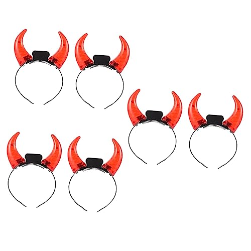 CALLARON 6 Stck LED Teufelshorn Haarreif Rot mit Leuchtfunktion Halloween Kostümaccessoire Karneval Party Mottoparty Cosplay Leicht und Kompakt für Mädchen und Erwachsene CALLARON 6 Stck LED Teufelshorn Haarreif Rot mit Leuchtfunktion Halloween Kostümaccessoire Karneval Party Mottoparty Cosplay Leicht und Kompakt für Mädchen und Erwachsene von CALLARON
