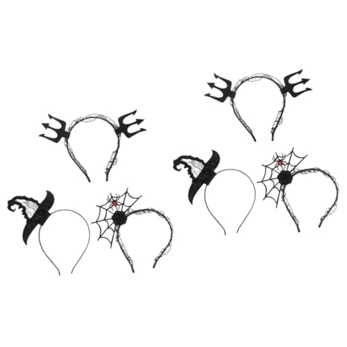 CALLARON 6 Stück Halloween Haarreif mit Spinnennetz Hakenhut und Teufelsgabel Dekorative Kostüm Haarbänder für Damen Leichte und Langlebige Halloween Kopfschmuck für Party und Cosplay CALLARON 6 Stück Halloween Haarreif mit Spinnennetz Hakenhut und Teufelsgabel Dekorative Kostüm Haarbänder für Damen Leichte und Langlebige Halloween Kopfschmuck für Party und Cosplay von CALLARON