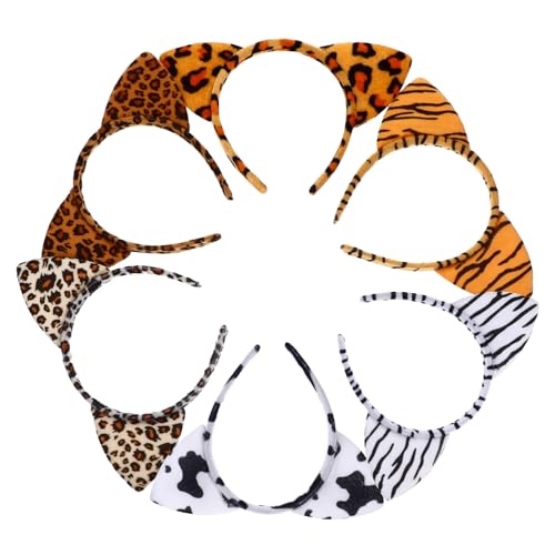 CALLARON 6 Stück Stirnband Mit Katzenohren Mädchen Cosplay Drucken Kostüm Tiere Leopardenohren Dschungel Party-kopfbedeckung Tierohr-stirnbänder Leoparden-haarreifen Stoff CALLARON 6 Stück Stirnband Mit Katzenohren Mädchen Cosplay Drucken Kostüm Tiere Leopardenohren Dschungel Party-kopfbedeckung Tierohr-stirnbänder Leoparden-haarreifen Stoff von CALLARON