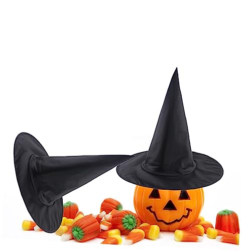 CALLARON 6 Stück Teiliges Halloween Hexenhüte Schwarzem Oxford Spitze Wizard Hats Leicht und Langlebig für Kostüme Maskeraden und Partydeko für Erwachsene von CALLARON