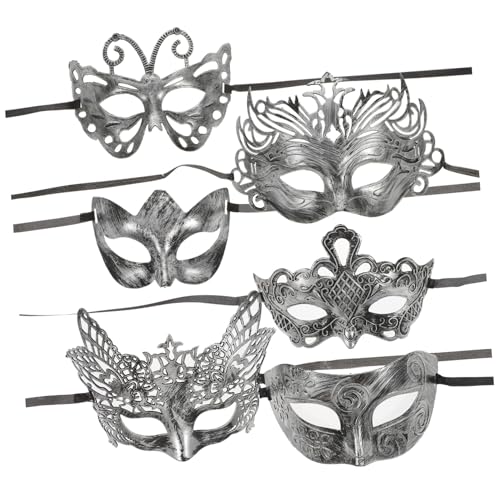 CALLARON 6 Stück Teiliges Vintage Halbgesicht Masken für Karneval Halloween Kostüm Party Cosplay Herren Damen Venezianische Maskerade Maskenball Requisiten CALLARON 6 Stück Teiliges Vintage Halbgesicht Masken für Karneval Halloween Kostüm Party Cosplay Herren Damen Venezianische Maskerade Maskenball Requisiten von CALLARON