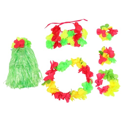 CALLARON 6-teiliges Hawaii-kostümset Für Jungen Und Mädchen 40 Cm Elastische Taille Größe Leichtes Festtags- Und Party-outfit von CALLARON