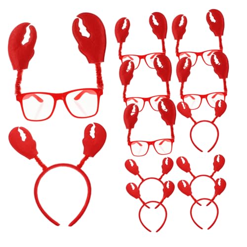 CALLARON 6Sätze Teiliges Mit Cartoon Krabbenbrille Stirnbändern Für Halloween Geburtstagsfeiern Kostümpartys Cosplay Kreative Dekoration von CALLARON