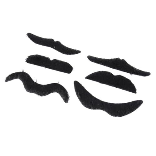 CALLARON 6Stücke Selbstklebende Schnurrbärte Plüsch Neuartige Cosplay Requisiten Für Halloween Karneval Maskerade Partys Erwachsene von CALLARON