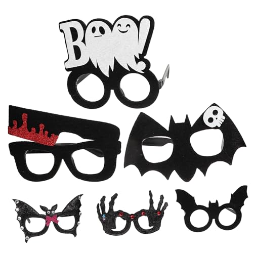 CALLARON 6stücke Teiliges Halloween-eyeglasses Lustige Brillen Für Partys Fotorequisiten Mit Fledermaus Und -designs Dekoration Für Halloween-feiern CALLARON 6stücke Teiliges Halloween-eyeglasses Lustige Brillen Für Partys Fotorequisiten Mit Fledermaus Und -designs Dekoration Für Halloween-feiern von CALLARON