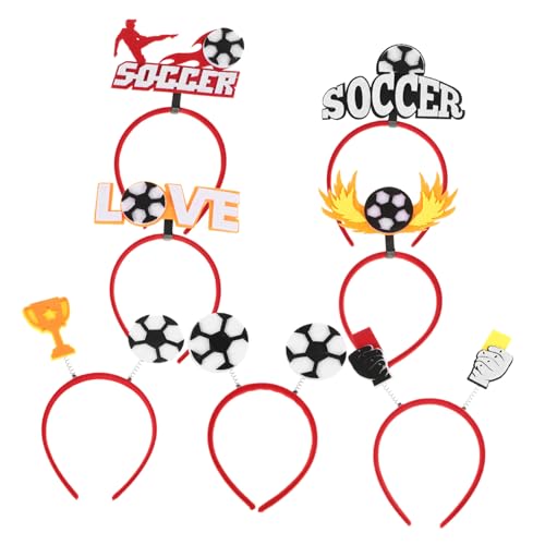 CALLARON 7 Stück Teiliges Fußball Party Haarband Set mit Kreativen Designs Bequeme Handgefertigte Stirnbänder für Fußballfans als Dekoratives Accessoire bei Fußballspielen und Fanfeiern CALLARON 7 Stück Teiliges Fußball Party Haarband Set mit Kreativen Designs Bequeme Handgefertigte Stirnbänder für Fußballfans als Dekoratives Accessoire bei Fußballspielen und Fanfeiern von CALLARON