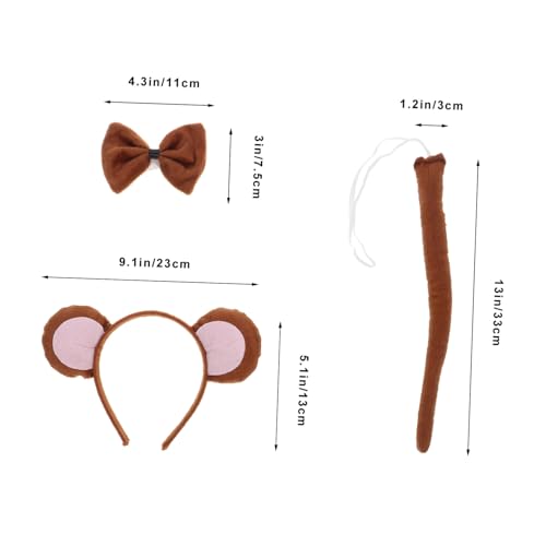 CALLARON Affenkostüm mit Stirnband Schleife und Braunes Tierkostüm für Erwachsene für Halloween Karneval Cosplay Mottoparty und Kostümfest CALLARON Affenkostüm mit Stirnband Schleife und Braunes Tierkostüm für Erwachsene für Halloween Karneval Cosplay Mottoparty und Kostümfest von CALLARON
