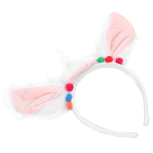 CALLARON Alpaka-Stirnband Alpaka-Ohren für Erwachsene Cosplay-Kopfschmuck klein tier ohren haarreif fasching kopfbedeckung Alpaka-Kostüm-Ohren-Stirnband Halloween Stirnbänder Plüsch von CALLARON