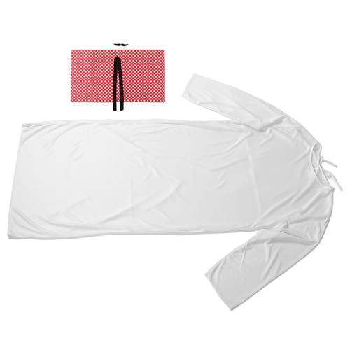 CALLARON Arabisches Kostüm für Herren Weißes Kaftan Outfit mit Kopftuch für Cosplay und Arabische Veranstaltungen Verstellbare für Optimalen Tragekomfort von CALLARON