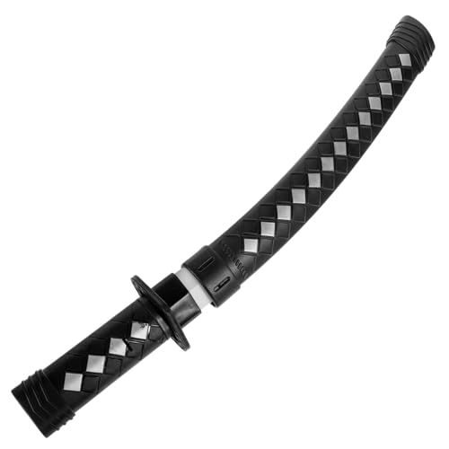 CALLARON Cosplay Katana aus Kunststoff Leichtes Sicheres Party und Halloween Accessoire für Fencing Spiele und Kostümpartys Schwarzes Ninja Prop für Erwachsene von CALLARON