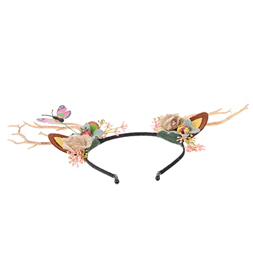 CALLARON Dekorativer Haarreif mit Antler Design Einzigartiges Haarschmuck Accessoire für Weihnachten Lustiges Kostüm Accessoire für Partys und Feiern von CALLARON