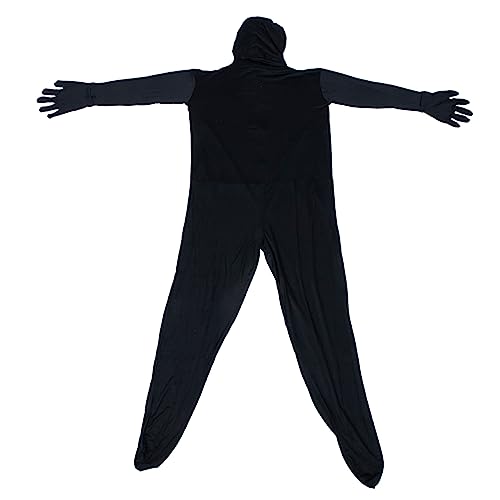 CALLARON Elastischer Bodysuit Für Halloween Lustiges Ninja Kostüm Für Erwachsene Cosplay Unsichtbarkeitsmantel Dekorative Verkleidung Für Feiertage Einteiler von CALLARON