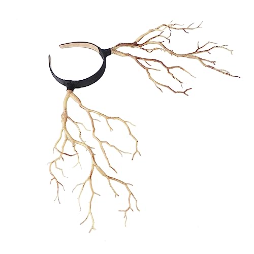 CALLARON Extravaganter Hexenhut Kopfschmuck Branch Headdress Halloween Haarschmuck Damen Karneval Party Cosplay Haarreifen Einzigartiger Handgemachter Haarreif für Fotoshooting von CALLARON