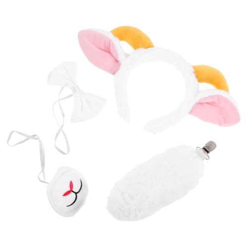 CALLARON Farm Animal Kostüm Weicher Lamm Ohr Haarreif mit Fliege und Nase Verstellbare Niedliche Schaf-accessoires für Halloween Geburtstags Cosplay-partys CALLARON Farm Animal Kostüm Weicher Lamm Ohr Haarreif mit Fliege und Nase Verstellbare Niedliche Schaf-accessoires für Halloween Geburtstags Cosplay-partys von CALLARON