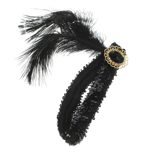 CALLARON Flapper Haarband mit Jahre Vintage Stirnband für Damen Party Accessoire mit Straußenfedern Haarband für Hochzeiten und Besondere Anlässe CALLARON Flapper Haarband mit Jahre Vintage Stirnband für Damen Party Accessoire mit Straußenfedern Haarband für Hochzeiten und Besondere Anlässe von CALLARON