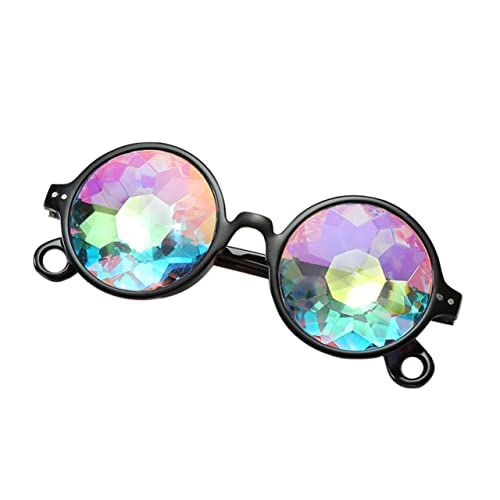 CALLARON Gläser Trippige Psychedelische Rave-brille Rave-accessoires Verschleißfeste Kaleidoskopbrille Kaleidoskop-rave-regenbogenbrille Rave Brille Frauen Linse Fräulein Glas Erwachsener von CALLARON