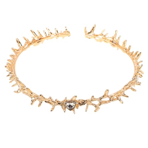 CALLARON Goldene Dornenkrone Haarschmuck Handgefertigt Leicht Für Halloween Party Cosplay Festival Frauen von CALLARON