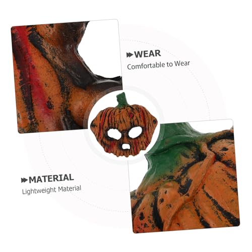 CALLARON Grusel Kürbiskopf Maske für Erwachsene Realistische Horrormaske Leichte Party Cosplay-Maske Angenehmer Sitz Wiederverwendbar für Halloween und Themenfestivals von CALLARON