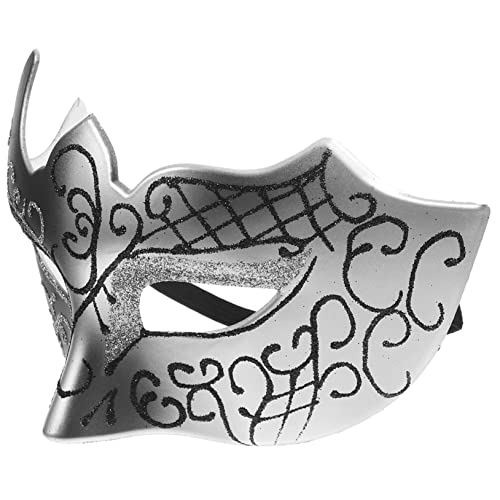 CALLARON Halbgesichts-Flammenmaske Augenklappe mit halber Gesichtsflamme Ball-Abschlussball-Gesichtsbedeckung halloween masken halloweenmaske Maskerade-Maske Outfit Party-Maske Maskenstütze von CALLARON