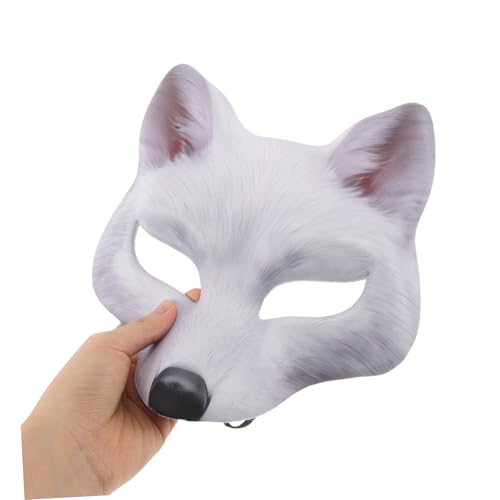 CALLARON Halbgesichts-fuchsmaske aus Leichtem Material Atmungsaktiv und Angenehm als Tier-cosplay-maske für Halloween Karneval und Partys Vielseitige Dekoration für Erwachsene von CALLARON