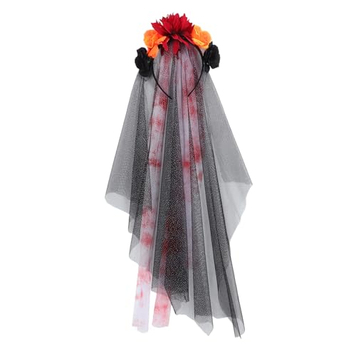 CALLARON Halloween Blumenkopfband Mit Langem Schleier Für Cosplay Und Hochzeiten Stilvolles Halloween-haaraccessoire Für Damen Für Partys Und Fotoshootings CALLARON Halloween Blumenkopfband Mit Langem Schleier Für Cosplay Und Hochzeiten Stilvolles Halloween-haaraccessoire Für Damen Für Partys Und Fotoshootings von CALLARON
