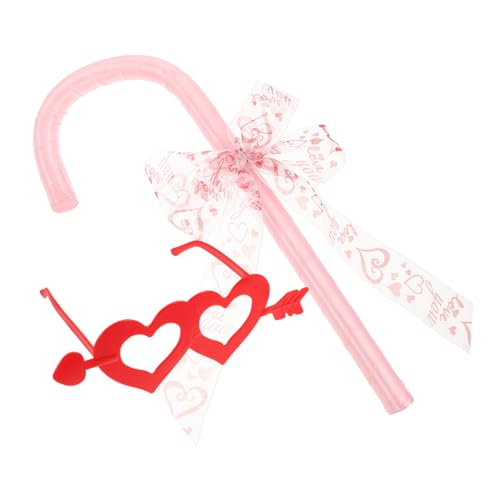 CALLARON Halloween Bowknot Cane Kostüm Requisiten mit Herz- für Karneval Party Rollenspiel Zubehör als Fotorequisite von CALLARON