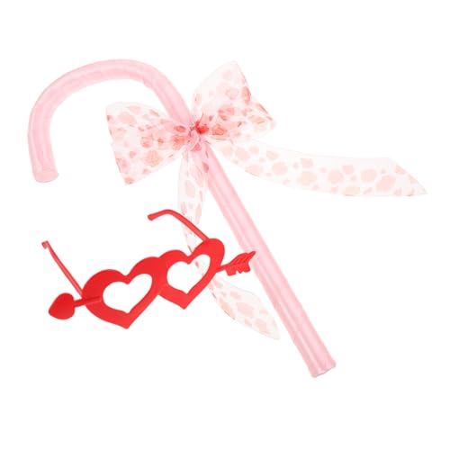 CALLARON Halloween Bowknot Cane mit Herzpfeil Sonnenbrille Leichtes Party-accessoire für Valentinstag Tanz und Rollenspiel Vielseitig Einsetzbar Einheitsgröße Pinkes Rosen-design CALLARON Halloween Bowknot Cane mit Herzpfeil Sonnenbrille Leichtes Party-accessoire für Valentinstag Tanz und Rollenspiel Vielseitig Einsetzbar Einheitsgröße Pinkes Rosen-design von CALLARON