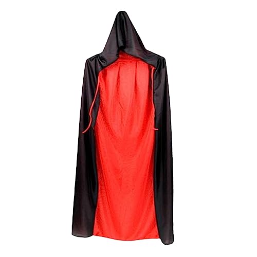 CALLARON Halloween Cape mit Doppelter Schwarzer Roter Umhang für Cosplay Kostümdekoration für Halloween Karneval Geburtstagsfeiern Vielseitig CALLARON Halloween Cape mit Doppelter Schwarzer Roter Umhang für Cosplay Kostümdekoration für Halloween Karneval Geburtstagsfeiern Vielseitig von CALLARON