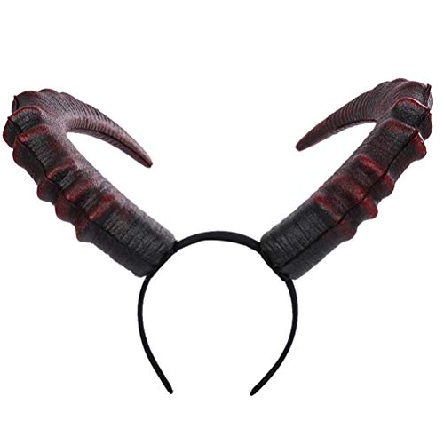 CALLARON Halloween Dämon Hörner, 28 x 13 cm Halloween Teufelshorn Stirnband, Dämonenhörner-Stirnband Gothic Dämon Hörner für Frauen und Männer en Cosplay Kostüm von CALLARON