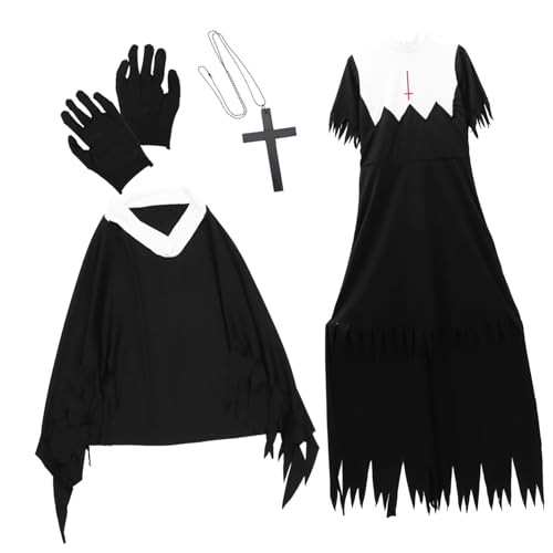 CALLARON Halloween Damen Zombie Nonnenkostüm Xl Gruselige Partyuniform für Erwachsene Langlebiges Material Komfortabel für Fasching und Halloween Mottoparty CALLARON Halloween Damen Zombie Nonnenkostüm Xl Gruselige Partyuniform für Erwachsene Langlebiges Material Komfortabel für Fasching und Halloween Mottoparty von CALLARON