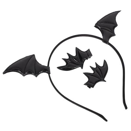 CALLARON Halloween Fledermaus Haarreif Set Cosplay Kostüm Zubehör mit Haarclip für Halloween Feste Weiches und Atmungsaktives Material für Partys und Make Up CALLARON Halloween Fledermaus Haarreif Set Cosplay Kostüm Zubehör mit Haarclip für Halloween Feste Weiches und Atmungsaktives Material für Partys und Make Up von CALLARON