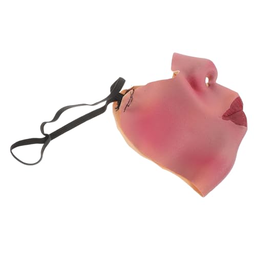 CALLARON Halloween Gruselige Halbmaske mit Realistischer Nase für Kostümpartys Cosplay Bühnenaufführungen Bequeme und Hautfreundliche Accessoires für Halloween Events von CALLARON