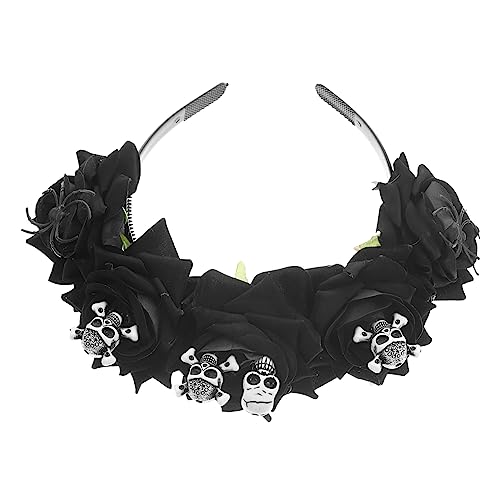 CALLARON Halloween Haarreif mit Schädel und Rosen Gruselige Kopfbedeckung für Kostümpartys für Halloween Events und Bühnenauftritte Langlebig und CALLARON Halloween Haarreif mit Schädel und Rosen Gruselige Kopfbedeckung für Kostümpartys für Halloween Events und Bühnenauftritte Langlebig und von CALLARON