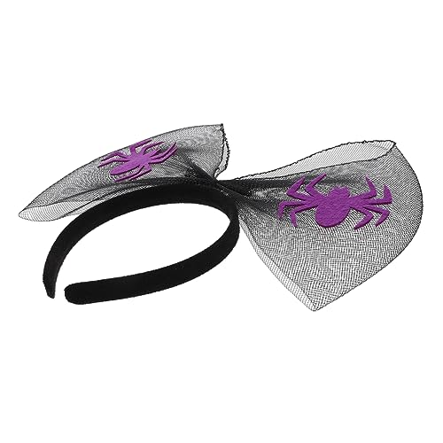 CALLARON Halloween Haarreif mit Spinnen Dekoration Netz Schleifen Kopfschmuck für Karneval Maskerade und Party Einzigartiges Stirnband für Erwachsene und Bühnenauftritte von CALLARON