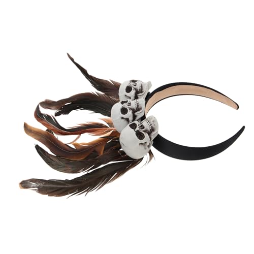 CALLARON Halloween Haarschmuck Mit Design Und Kunstfedern Stilvolles Halloween Stirnband Für Partys Und Tägliche Looks Leicht Und Bequem von CALLARON