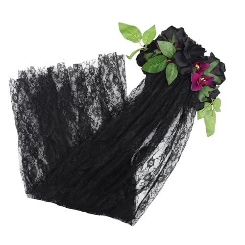 CALLARON Halloween Haarschmuck mit Schleier Damen Haarreifen für Stilvolle Kostüme für Halloween Feiern und Cosplay mit Einzigartigem Rosendesign CALLARON Halloween Haarschmuck mit Schleier Damen Haarreifen für Stilvolle Kostüme für Halloween Feiern und Cosplay mit Einzigartigem Rosendesign von CALLARON