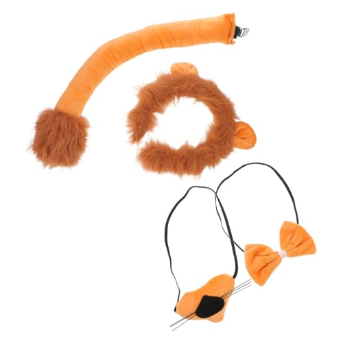 CALLARON Halloween Löwenkostüm für Kleinkinder Haarreif und Fliege Langlebiges Tierkostüm für Kreative Rollenspiele und Dschungel Themenpartys von CALLARON